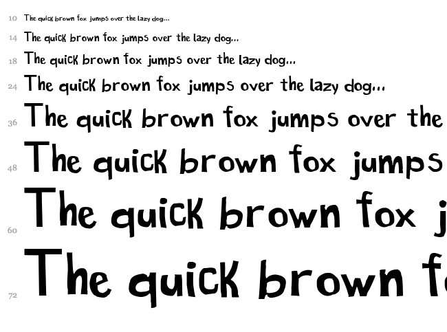 Cartoon Toy font waterfall